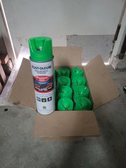 [[Box Of Green Marking Paint ]]