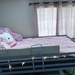 Twin Bed Gray 