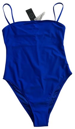RELLECIGA Women's Royal Blue Bandeau One Piece Swimsuit Size Medium NWT