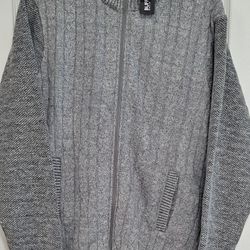 Men's Gray Cardigan/Sweater Buffalo David Bitton (Fits Most XL & XXL)