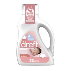 Dreft Stage 1: Newborn Baby Liquid Laundry Detergent, 32 Loads 46 fl oz