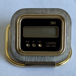 Vintage Linden Digital Quartz Travel Alarm Clock 3M Advertising 