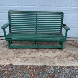 Large Wood Painted Bench