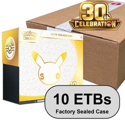 Pokemon 30th anniversary etb case of 10