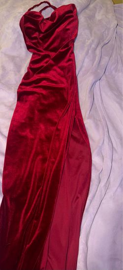 Long ‘misty rose’ red dress