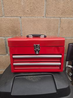 14IN 2-Drawer Steel Tool Box Organizer Storage