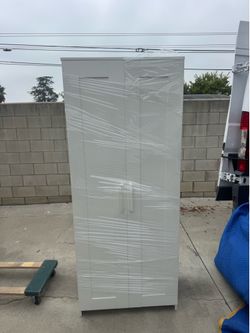 IKEA BRIMNES 2-Door Wardrobe Cabinet – White – Assembled