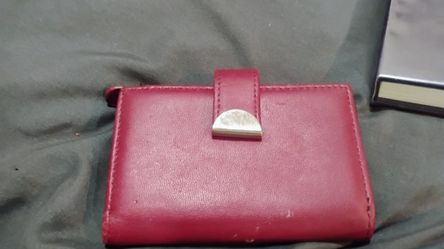 Red Leather Wallet 
