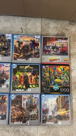 Lot of 6 Jigsaw Puzzles 1000 Pieces