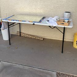 Used, Folding Craft Table 30” X 72” X 29” Tall