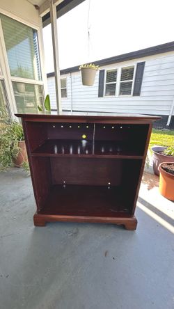 VINTAGE OAK WOODEN SHELF UNIT