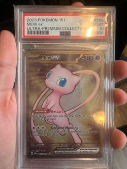 Pokemon Gold Metal Mew Ex Scarlet Violet 151 Promo PSA 10