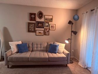 Sofa with pillows