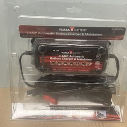 Yuasa 3-Amp Automatic Battery Charger & Maintainer 