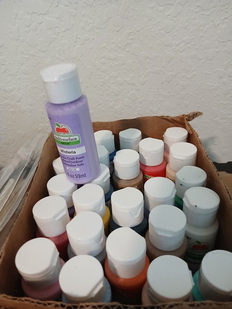 Paint and brushes for Canvas,wall Paint