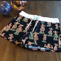Vintage Miken Hula Girl Board Shorts