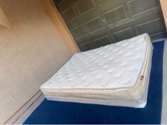 (Delivery Available) Queen Bed Mattress + Box Spring