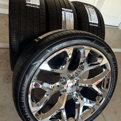 NEW 24 INCH RIMS AND NEW TIRES