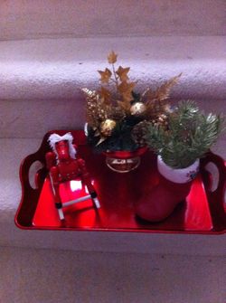 Handcrafted Holiday Tray! Make offer