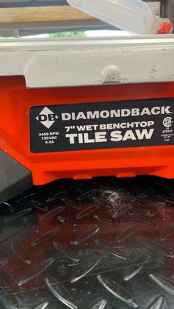 Diamondback 7" Wet Benchtop Tile Saw