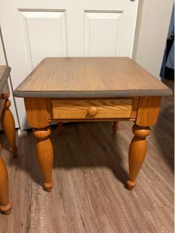 2 Solid Wood End Tables