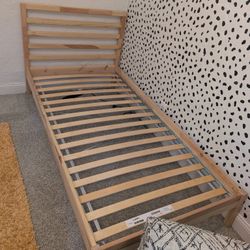 Twin Size Bed Frame AND new Twin Mattress
