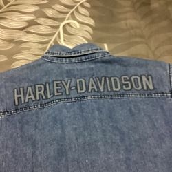 Mens Harley Davidson Denim Shirt Size XL 