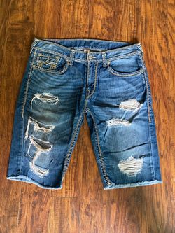 True Religion Distressed Denim Jean Shorts