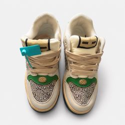 Gucci High-Top Sneakers with Crystal Embellishment