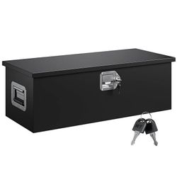 New-MIIIKO 30 Inch Steel Heavy Duty Truck Bed Tool Box, Trailer Tongue Tool Box with Lock and Keys, Utility Trailer Tool Box for Truck, Pickup, RV, Tr