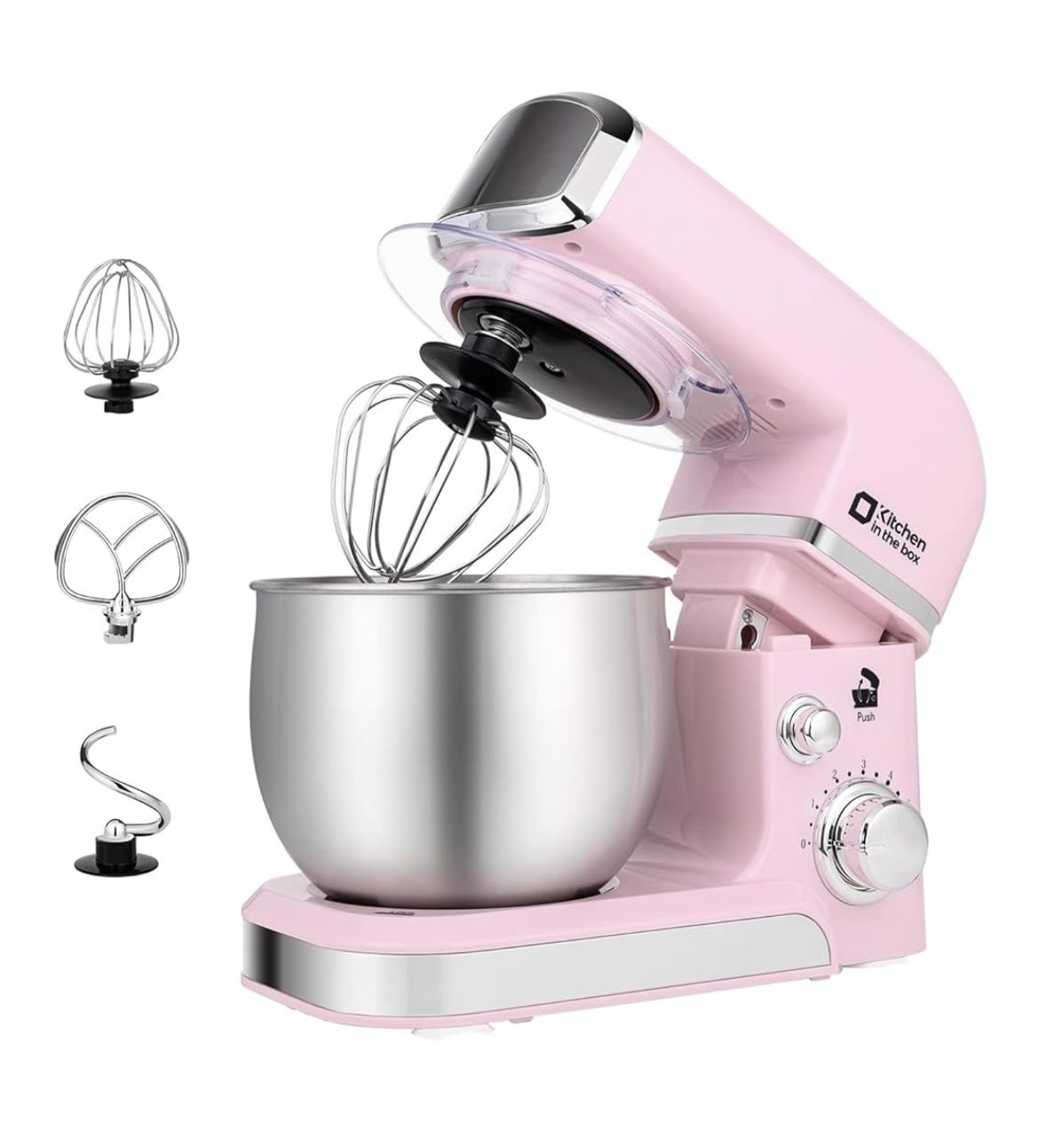 KITB 3.2QT Compact Stand Mixer Countertop 300W 6-Speed Stainless Steel Bowl