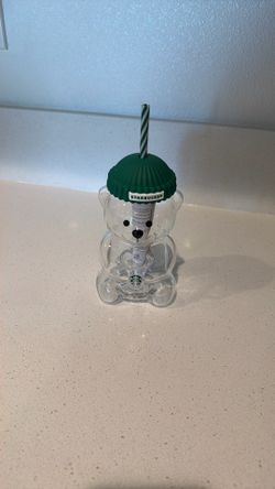STARBUCKS GLASS TEDDY BEAR