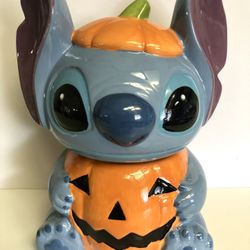 Disney Pumpkin Stitch Cookie Jar Canister