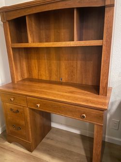 Large brown desk