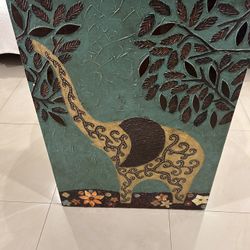 Gold Elephant & White Lily Picture Frames