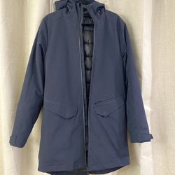 Mens Parka Goose Down Waterproof Jacket Size  S 