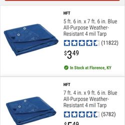 4 Tarps, Variable Sizes