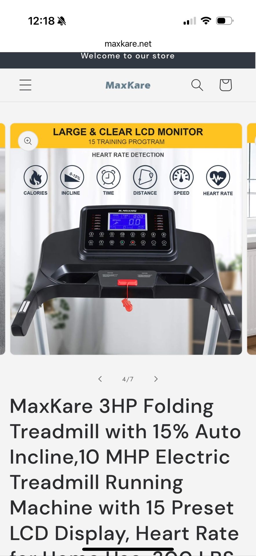 MaxKare Treadmill
