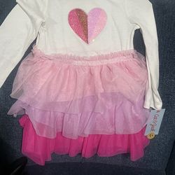 Pink Heart Dress 2t