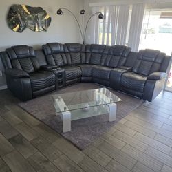 Seccional Reclinable Led Electrico 