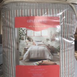 (NEW) (1 AVAILABLE) OPALHOUSE GAUZE COMFORTER/SHAM SET - SIZE: TWIN/TWIN XL