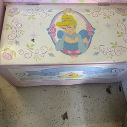 Disney Princess Cinderella Wood Toy Chest