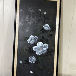 Vintage Signed Japanese Flower Painting 