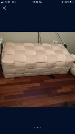 Blush Pink Cushioned Bench