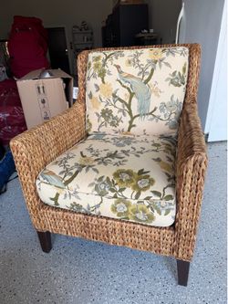 Custom Upholstered Seagrass Chair
