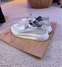 FREE white genuine leather sneakers