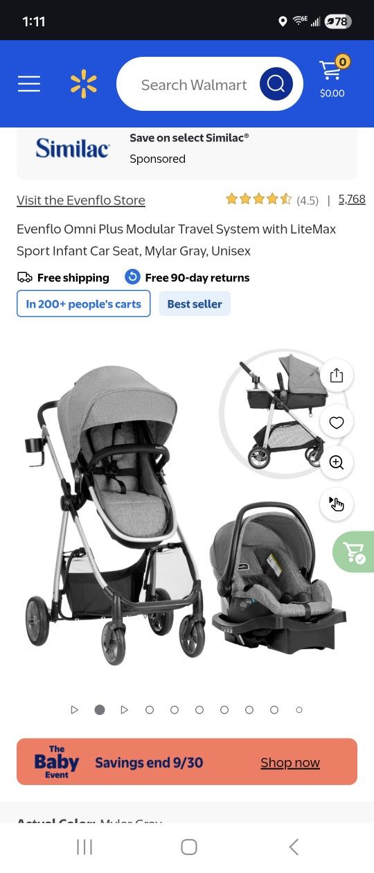 Evenflo Travel System 