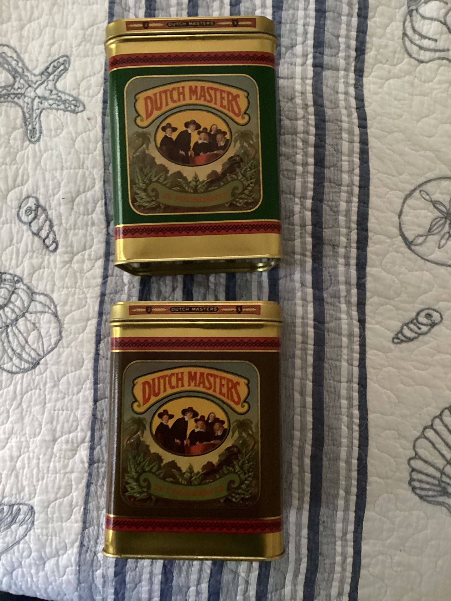 Two Vintage Dutch Masters Cigar Tins (Empty)