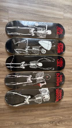Zero skateboards RARE set of 5 “living dead” series