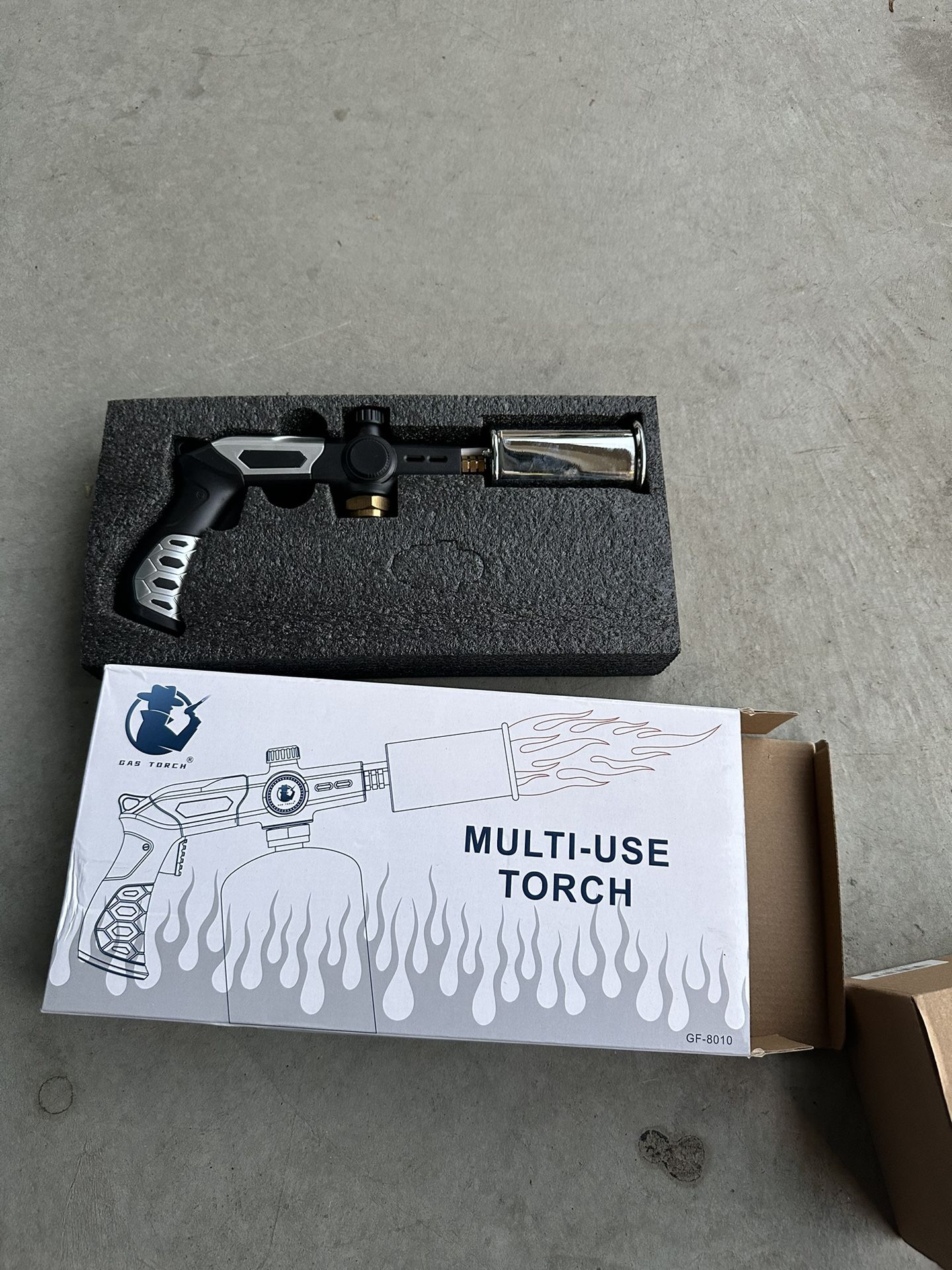 Powerful Propane Torch, Kitchen Cooking Torch, Flamethrower Meater Torch Lighter, Adjustable Blow Torch for Sous Vide Searing Steak, BBQ, Grill, Charc